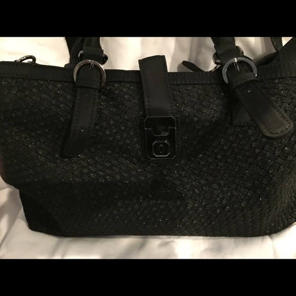 Black Metallic fabric handbag - Picture 2 of 3